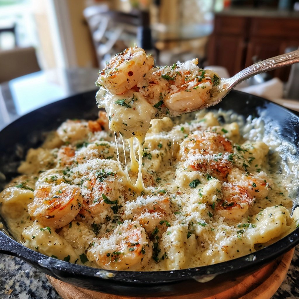 Shrimp and Cauliflower Alfredo