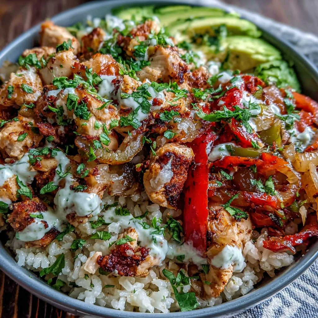 Chicken Fajita Burrito Bowl
