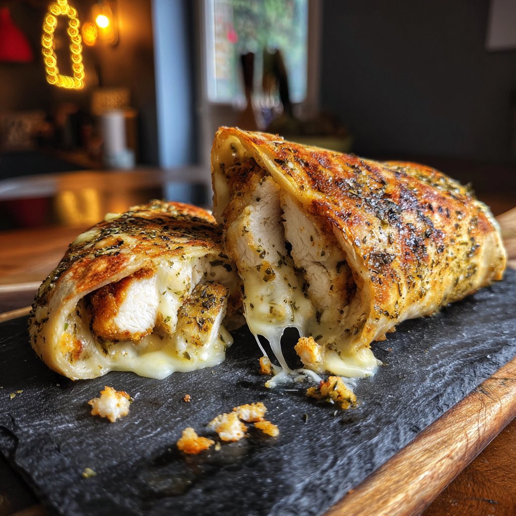 Honey Mustard Air Fryer Chicken Mozzarella Wrap