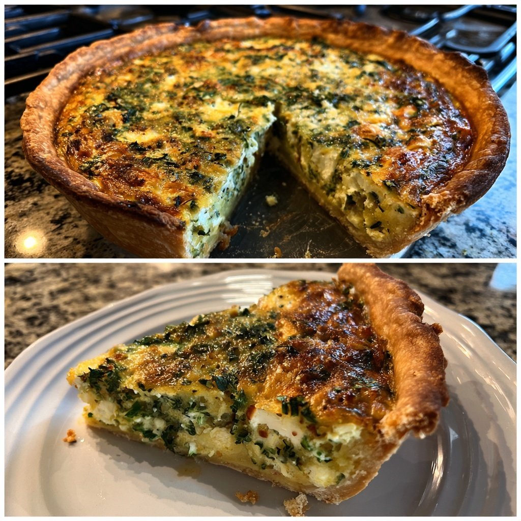 Easy Spinach and Feta Quiche