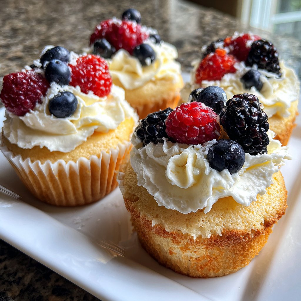 Light Lemon Berry Cupcakes