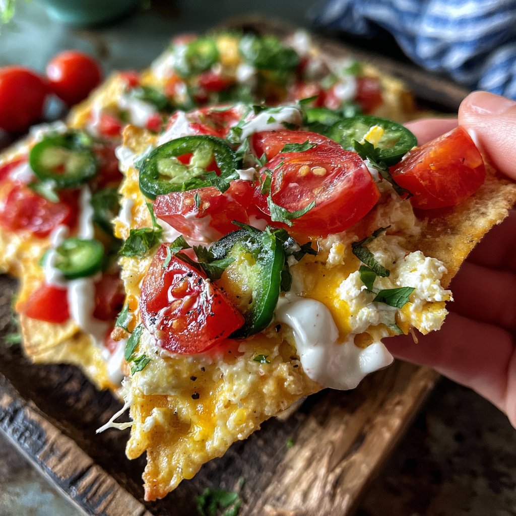 Loaded Cottage Cheese Nachos