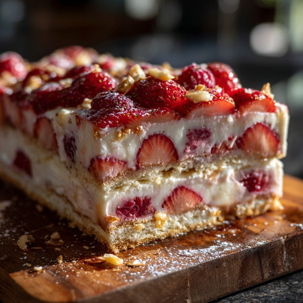 Raspberry Strawberry Cream Cheese Dessert